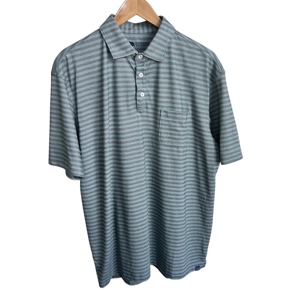Onward Reserve Golf Polo Performance Shirt Men's XL Striped Short Sleeve